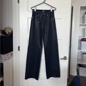 NEW Paige Sasha Navy Coated Jeans